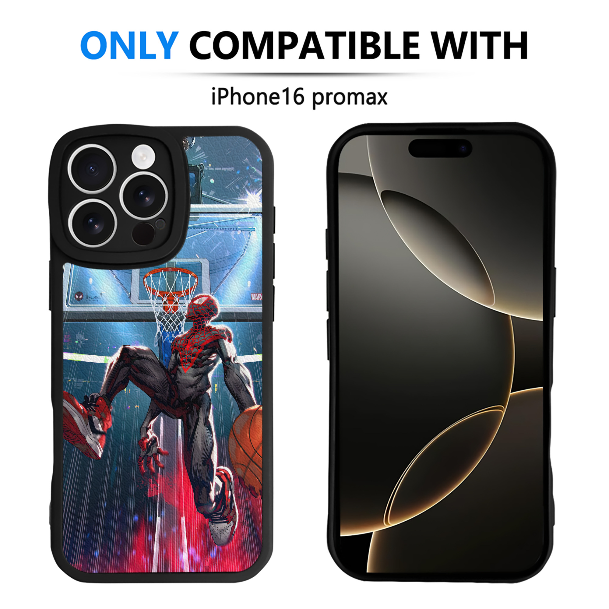 Spider Man スパイダーマン 【iPhone 16シリーズ対応】シリコンスマホケース（レザー調） 材質：シリコン